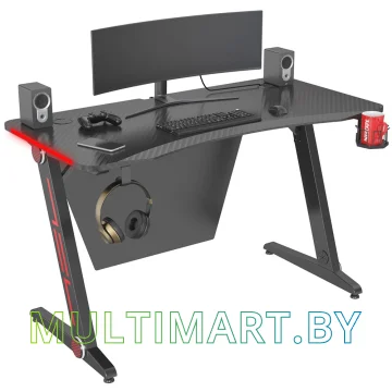 Компьютерный стол Cactus CS-GTZ-BK-CARBON-RED картинка 2